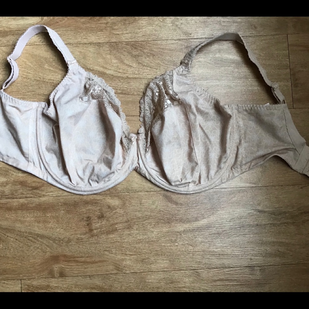 Elomi “Kim” beige/caramel plunge bra UK34JJ